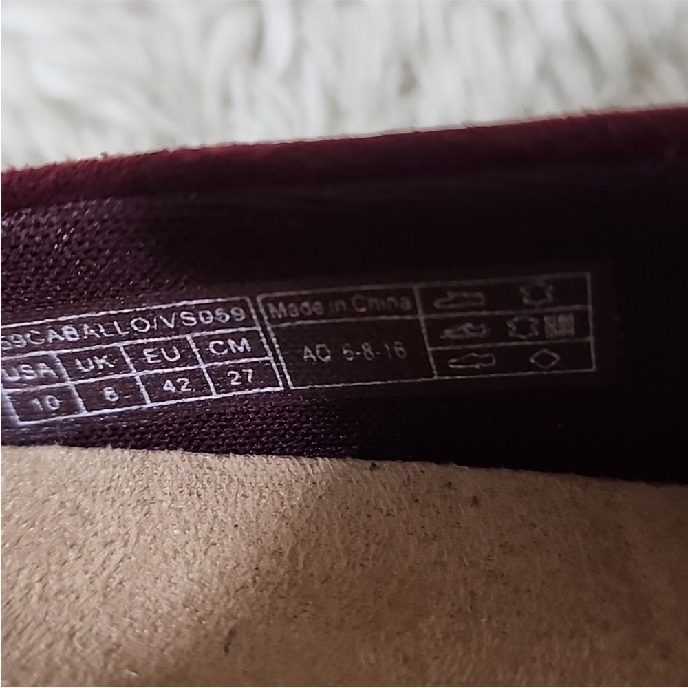 🍒 Vionic Comfort Orthopedic Burgundy Dark Red Flats Size 10 - Picture 8 of 9